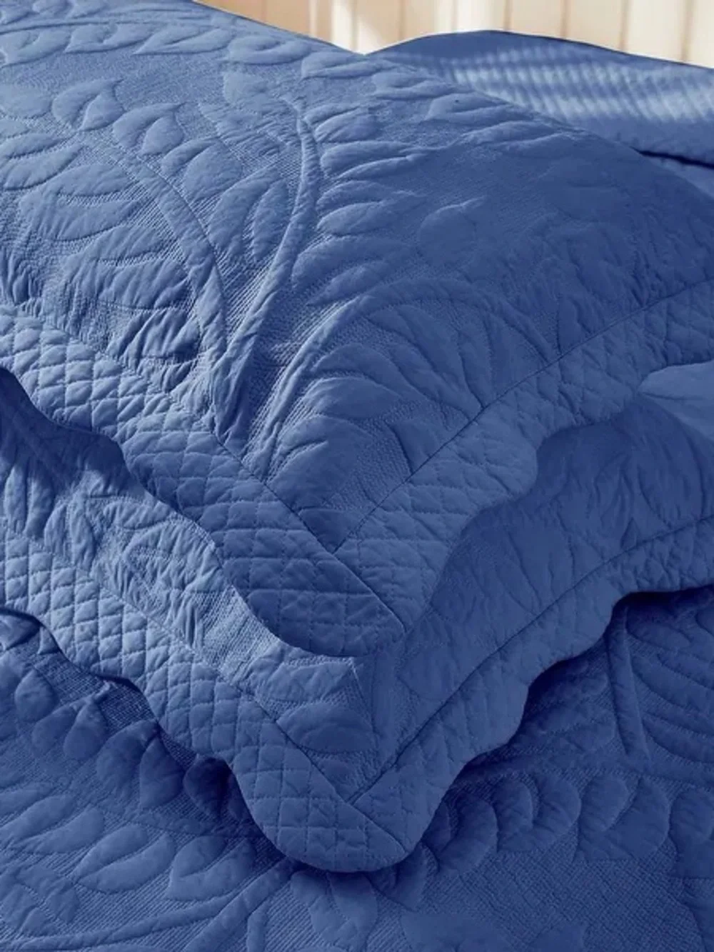 Blue Quilted Pillow Shams
